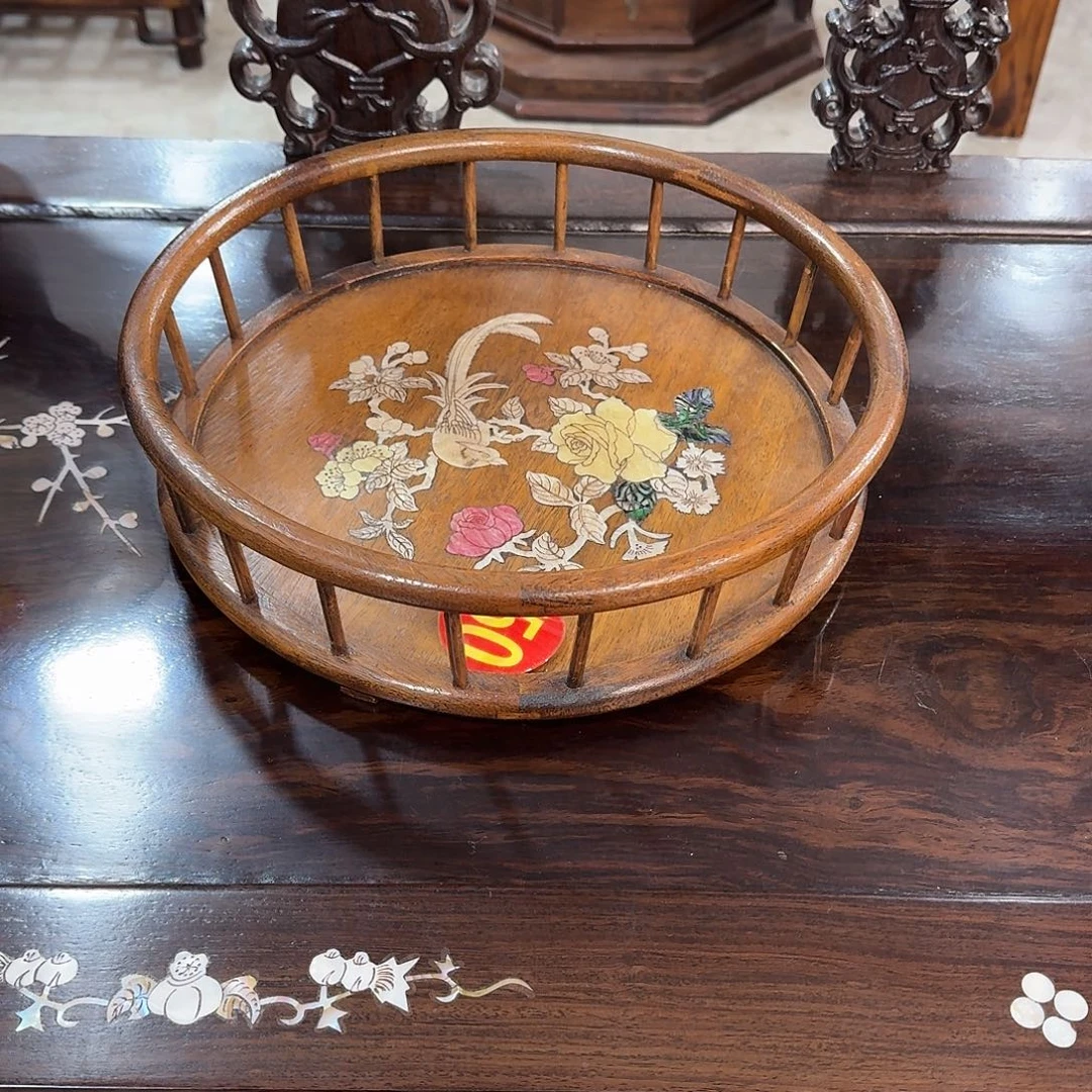 喝***芦木复古装饰摆件茶盘31.5/8.5厘米
