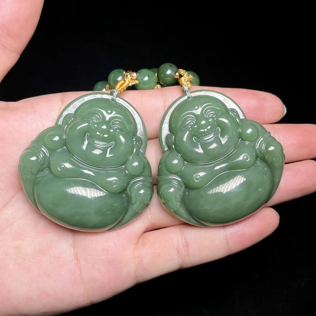 菲菲珠宝好*碧玉佛公吊坠约50mm-多样性发一
