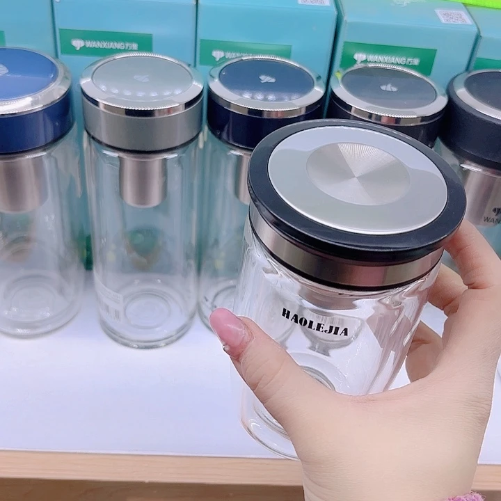 万象品牌双层玻璃杯V59-260网