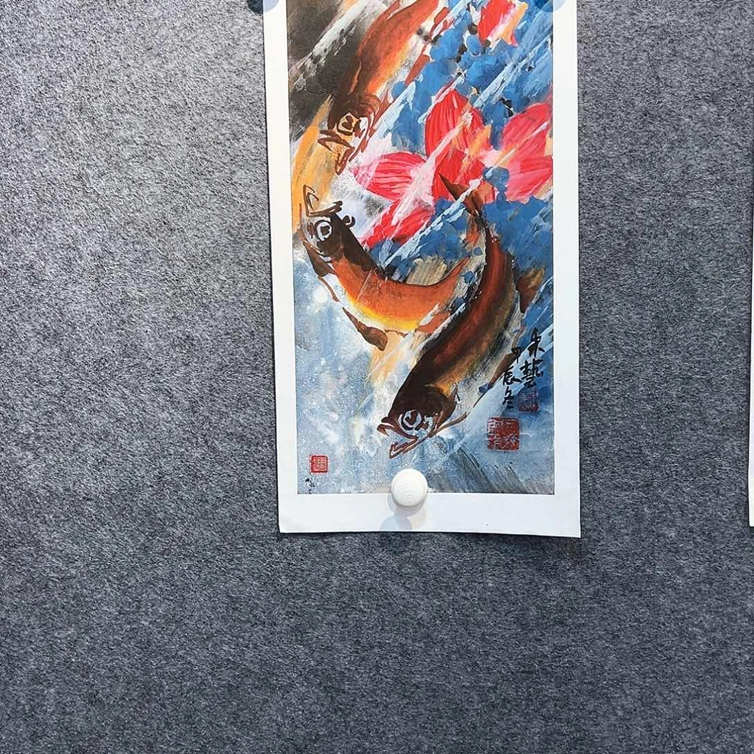国画纯手绘画心原创