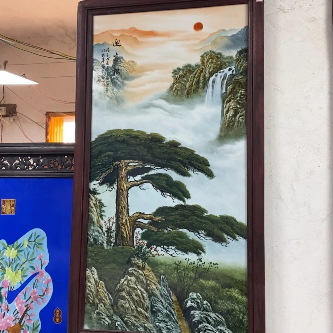瓷1.2*66*1景德镇瓷板画柴窑烧制