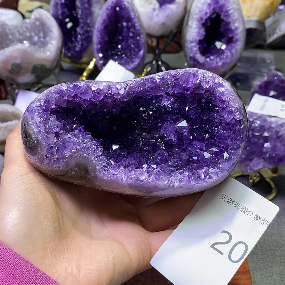 未镶嵌紫晶珠宝半成品