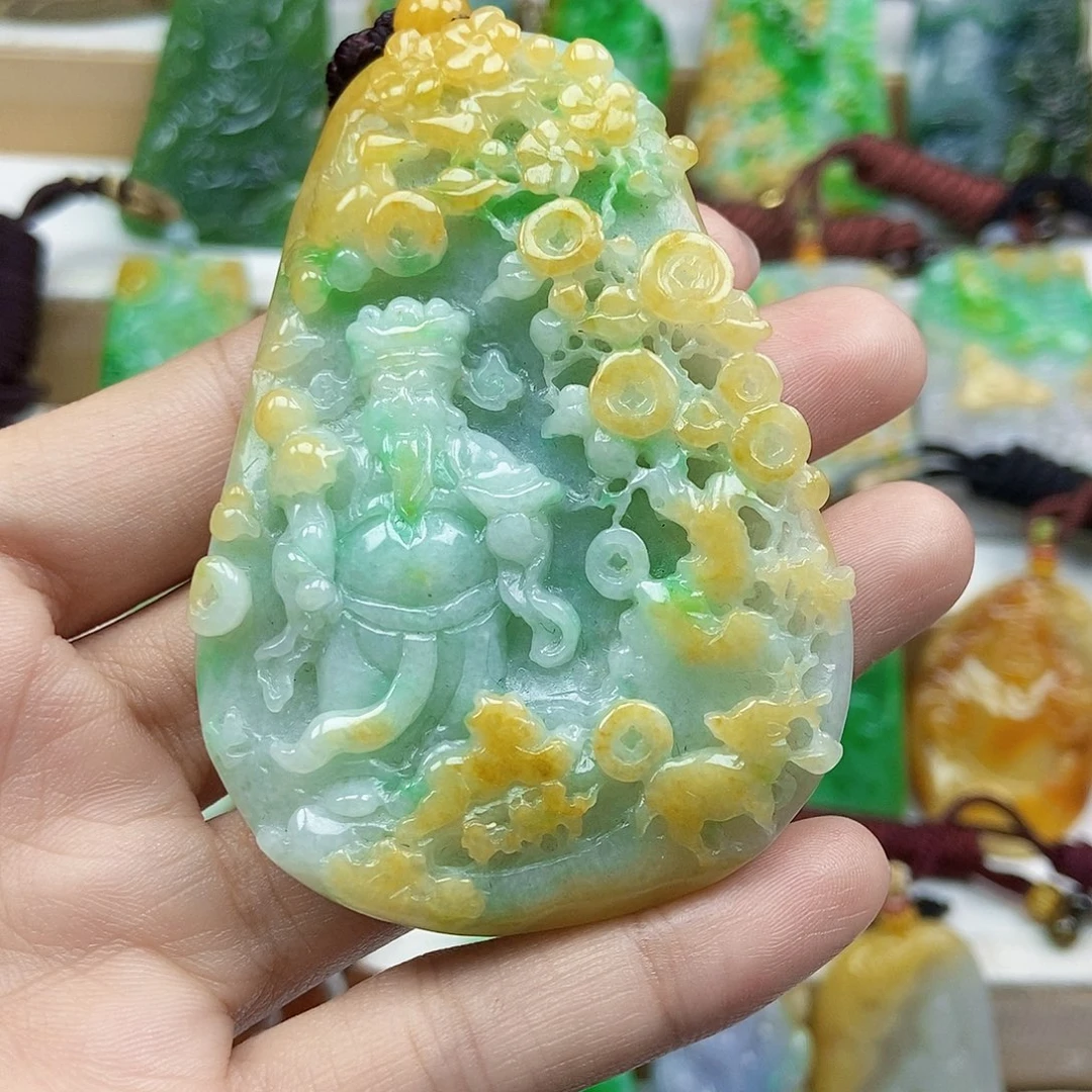 颈饰未镶嵌翡翠天然翡翠Ａ货