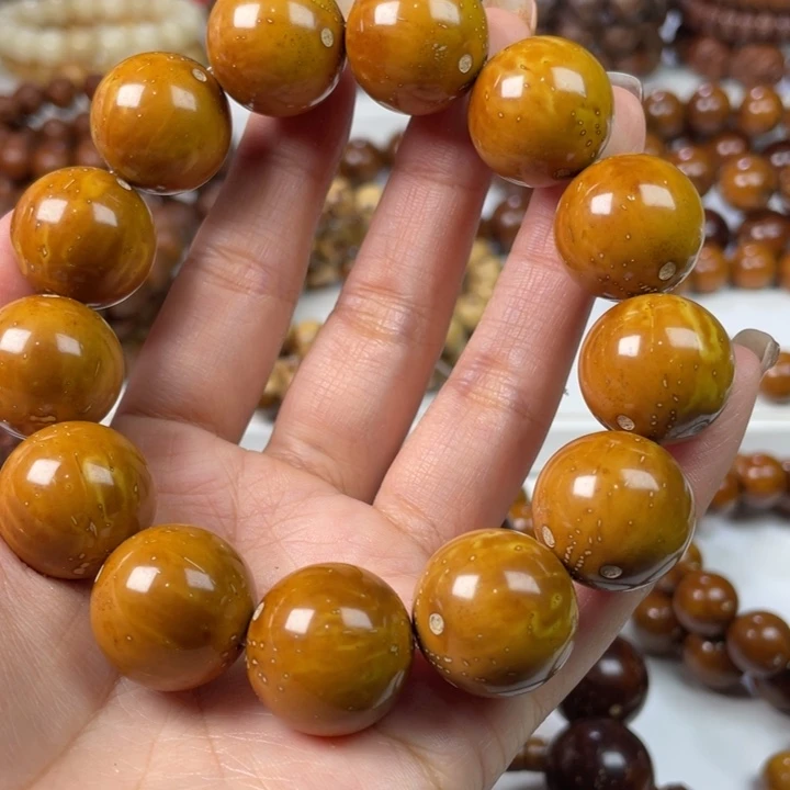 紫金鼠手串18尺寸练手瑕疵款（火焰纹）