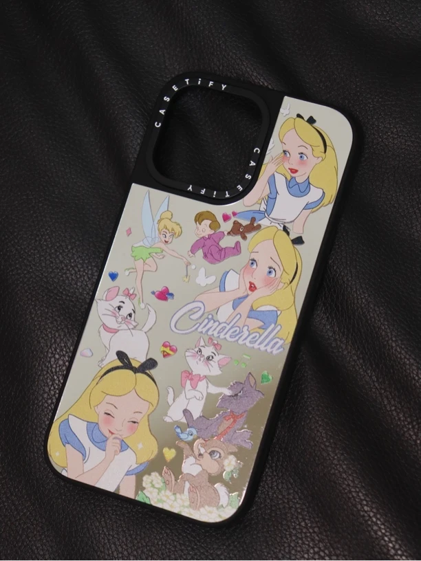 【C家同款】镜面手机壳爱丽丝黄油小熊潮牌苹果iphone防摔非磁吸