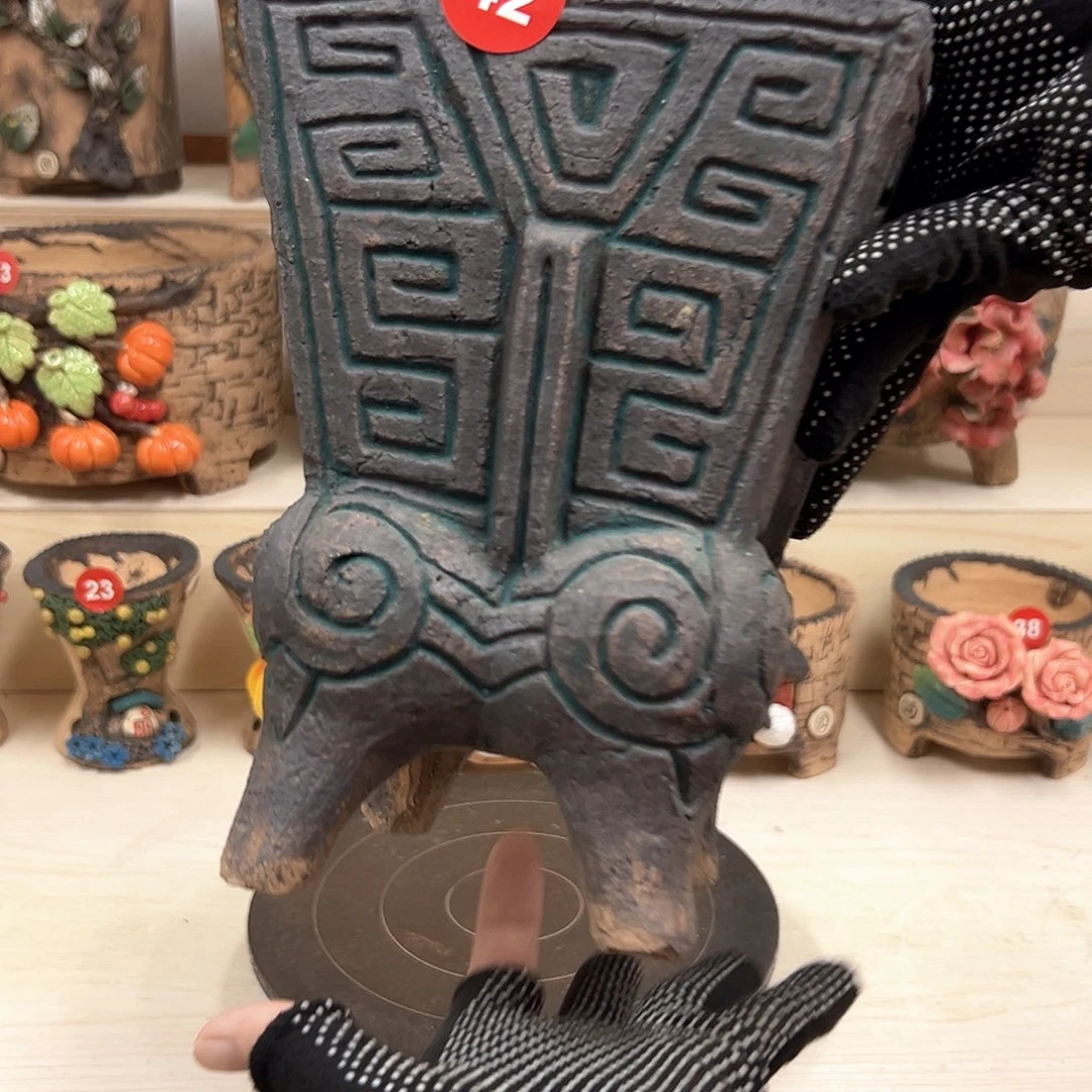 紫砂花盆42号内口14×12外高22