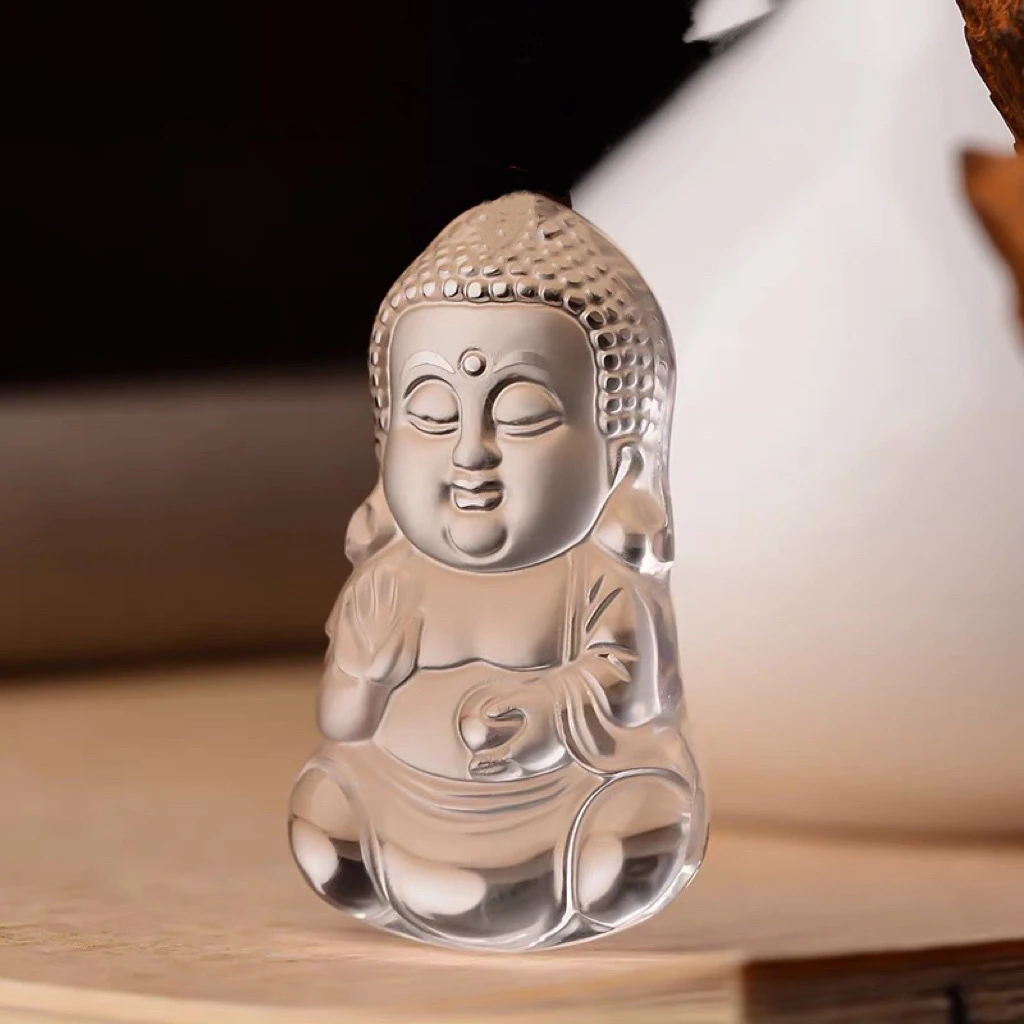 毕业利姆利亚白水晶宝宝佛吊坠时尚百搭多样性发一件