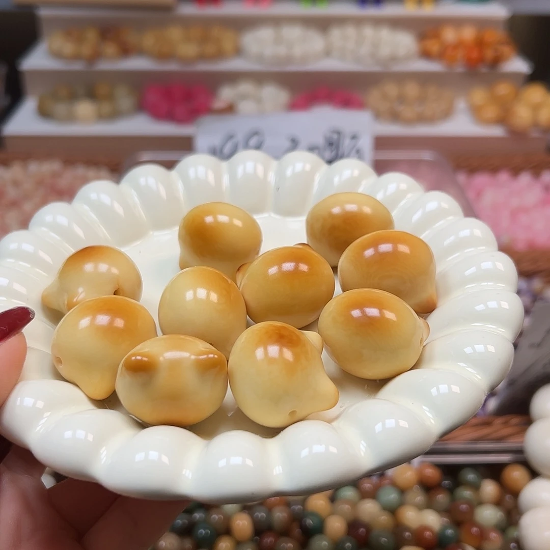 手串菩提根/象牙果瑕疵炭烤猫头10颗有裂