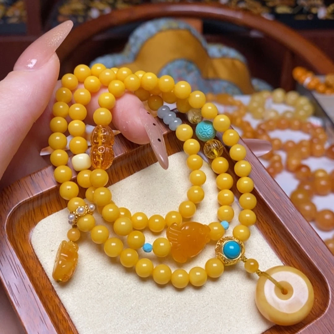 【闪购商品】蜜蜡颈饰未镶嵌项链