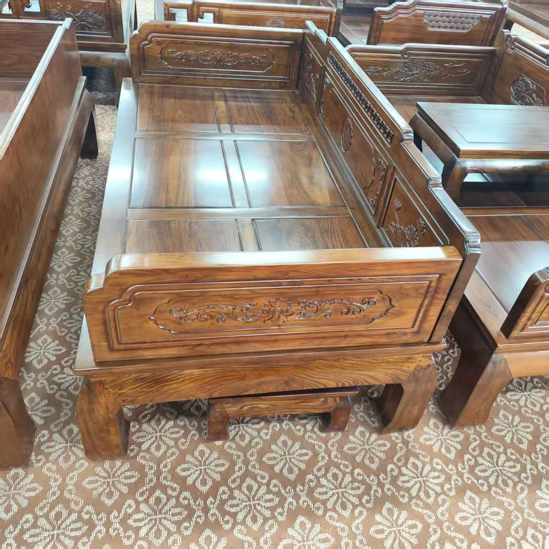 金玉满堂罗汉床全榆木家用办公客厅