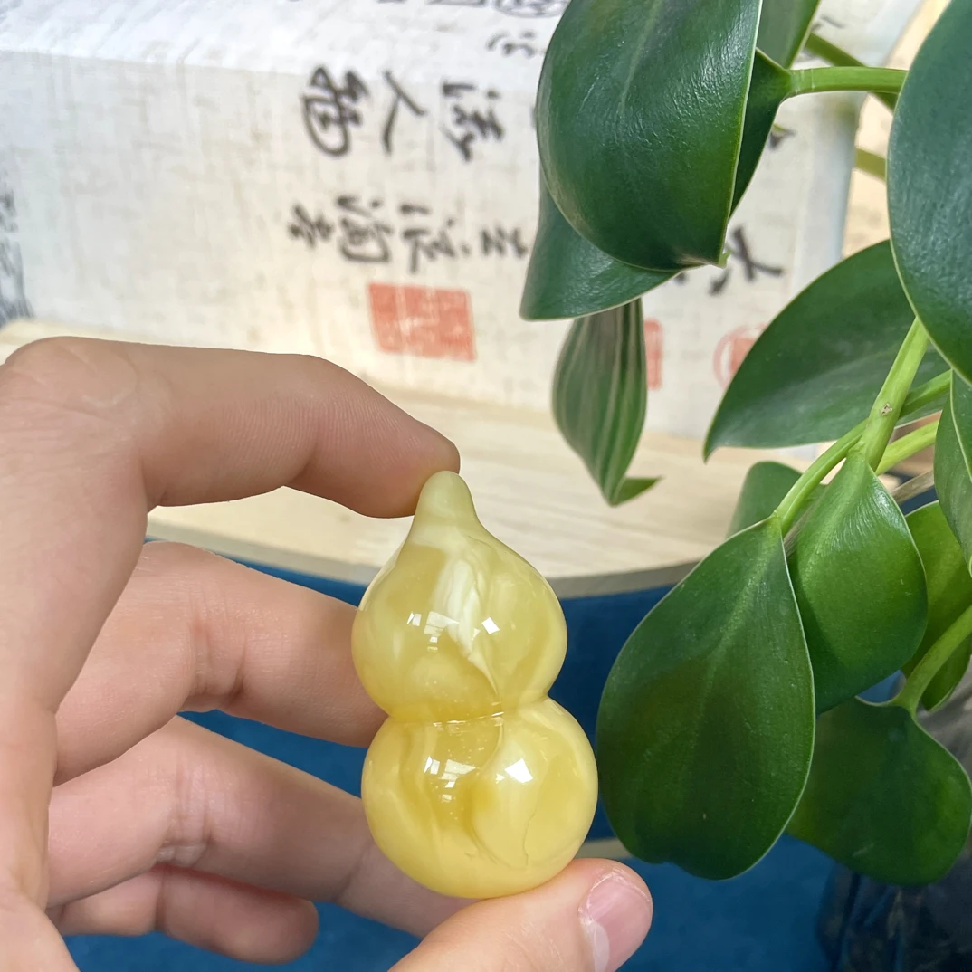 天然琥珀满蜡溶洞葫芦49✖️24克重17.8
