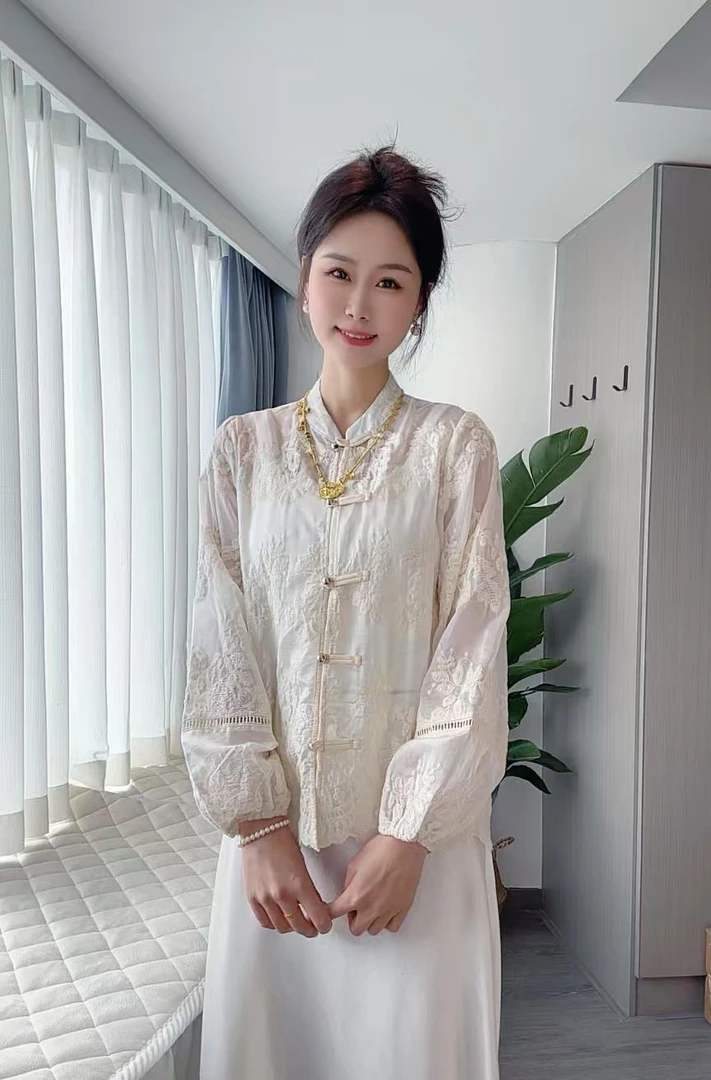 【采桑子】新中式女装衬衫新中式女装上衣时尚百搭温柔知性衣服