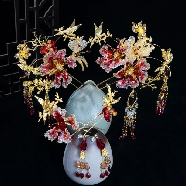 HZ1088喜看优选凝胶新娘中式结婚头饰