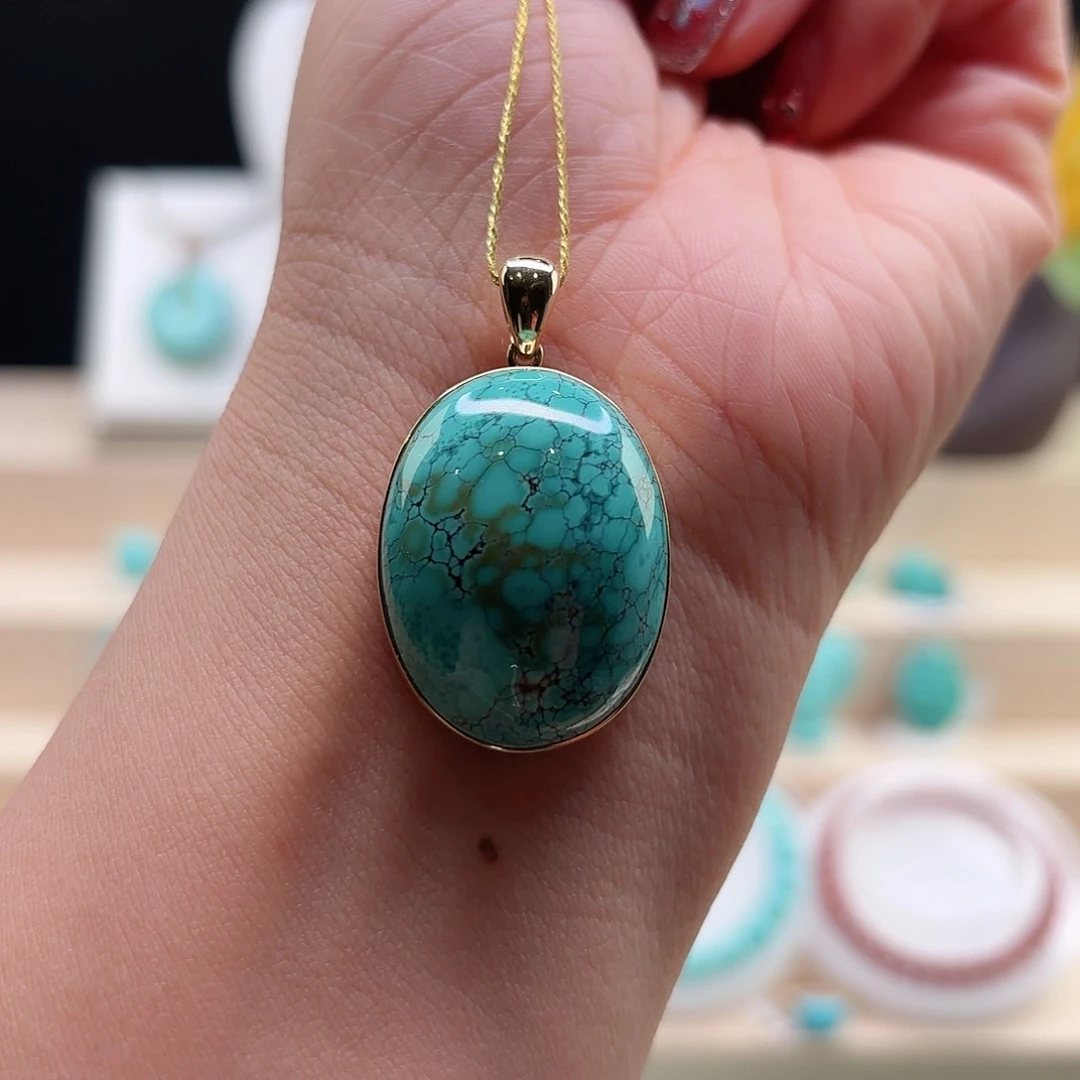 绿松石配饰18K金镶嵌