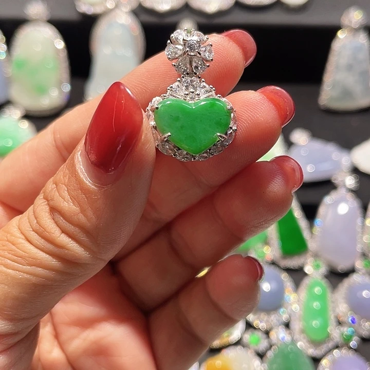 翡翠银S925镶嵌颈饰