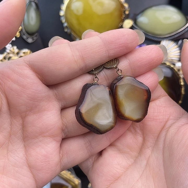 琥珀银S925镶嵌裸石