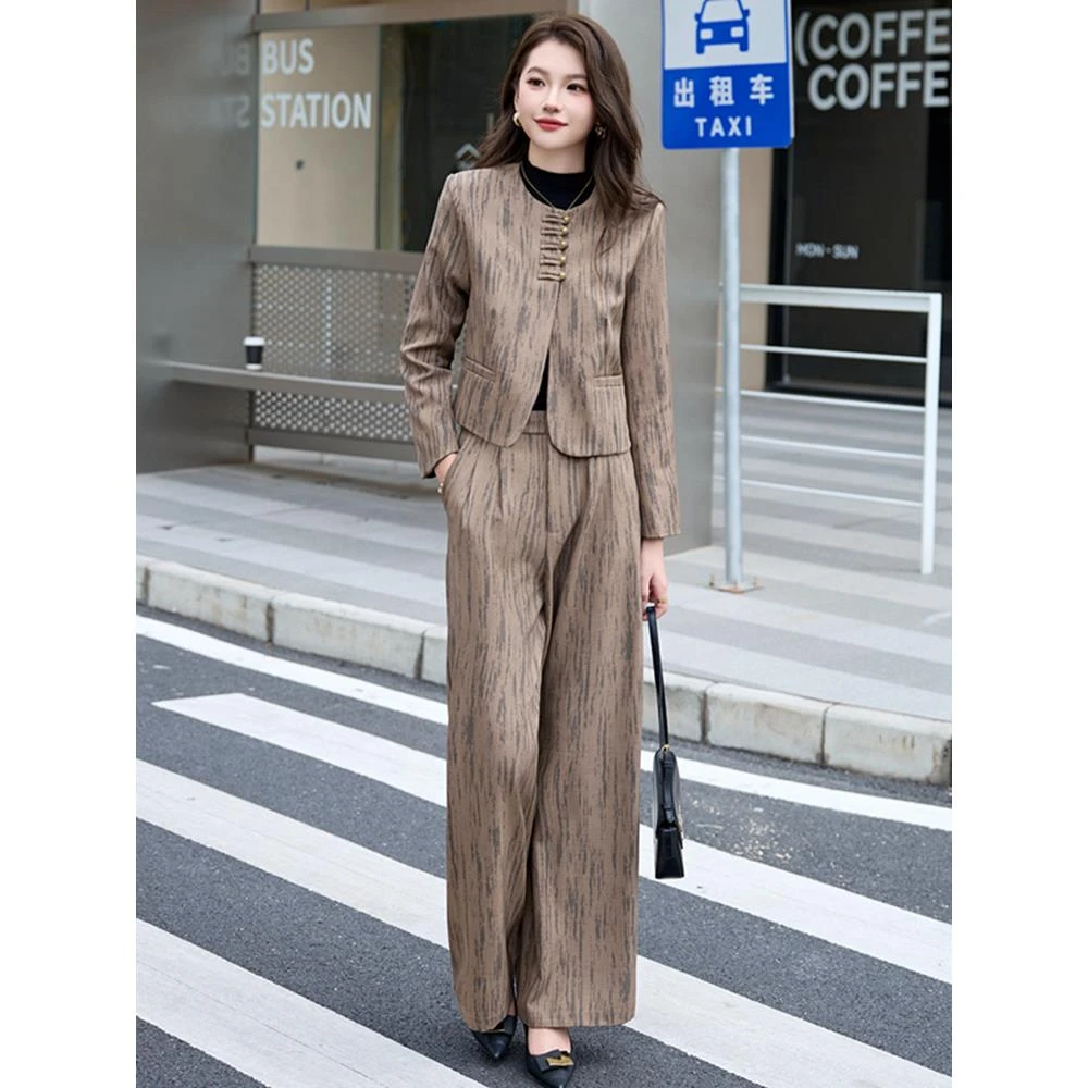 气质休闲套装女春秋2025新款老钱风显瘦新款时尚新款潮牌女装