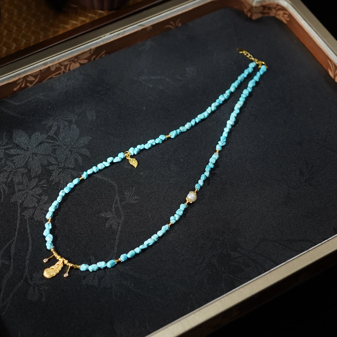 【佩洁】绿松*项链*S925银镶嵌