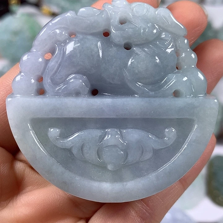 颈饰未镶嵌翡翠仿古貔貅两面工艺福利卡厚12+