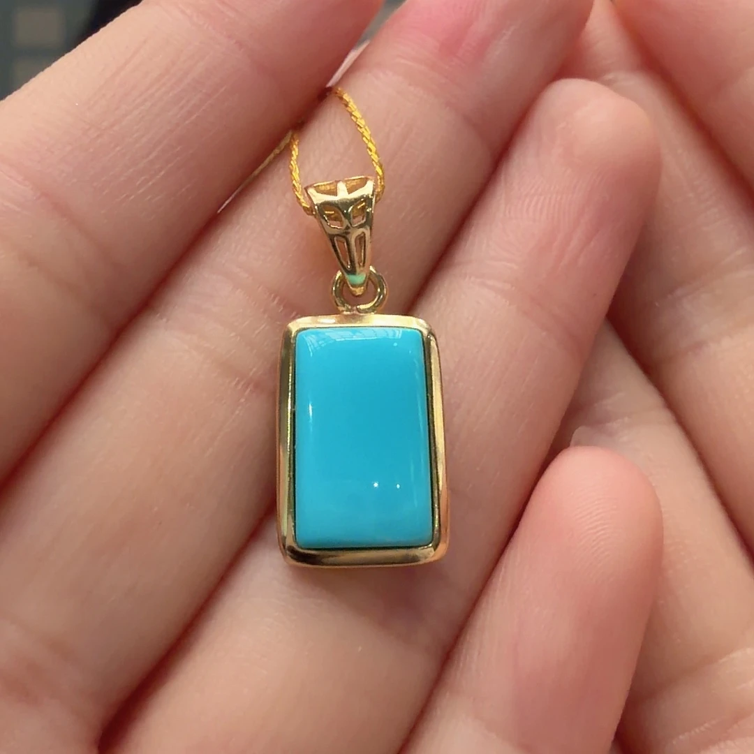 绿松石银S925镶嵌颈饰