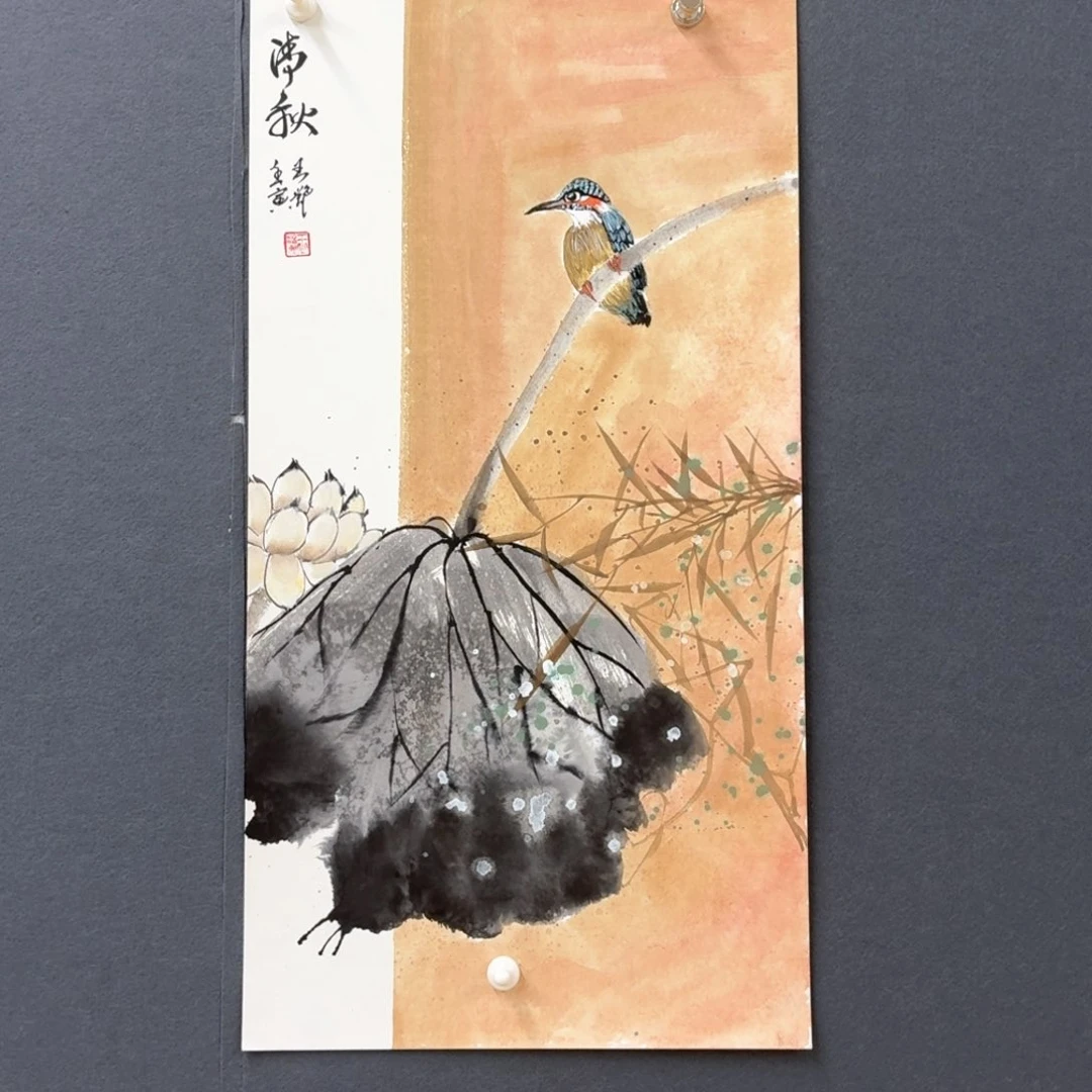 国画3366卡纸作品花鸟