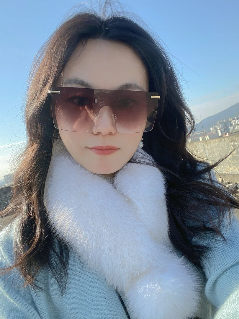 翠派  雪球围巾   狐狸毛围巾秋冬    短款  大毛球围脖