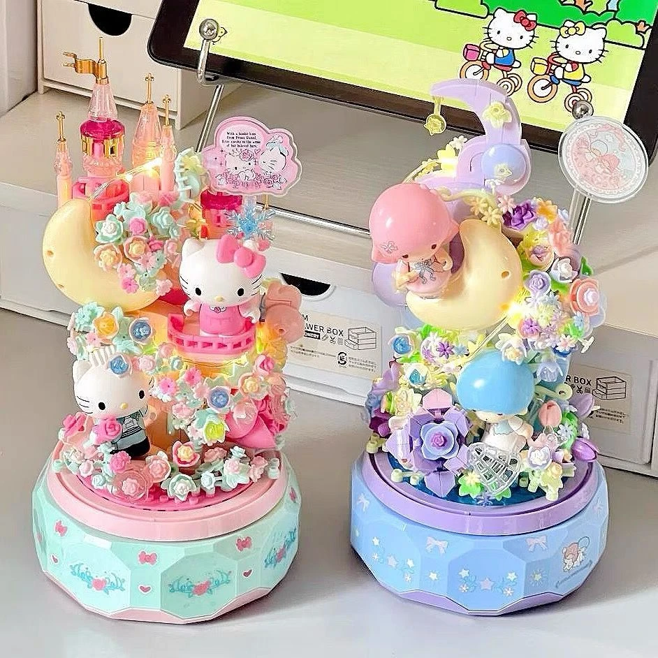 月光社三丽鸥积木情人节生日礼物女生闺蜜送女朋友手工diy玩具