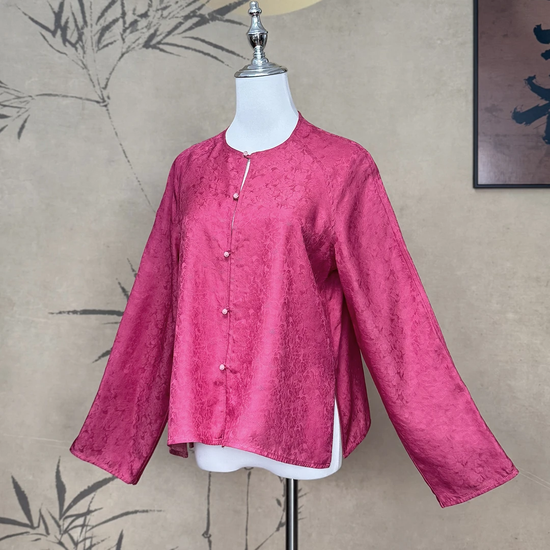 【卷卷新中式】”粉红的回忆“双色草染双穿外套 100%桑蚕丝