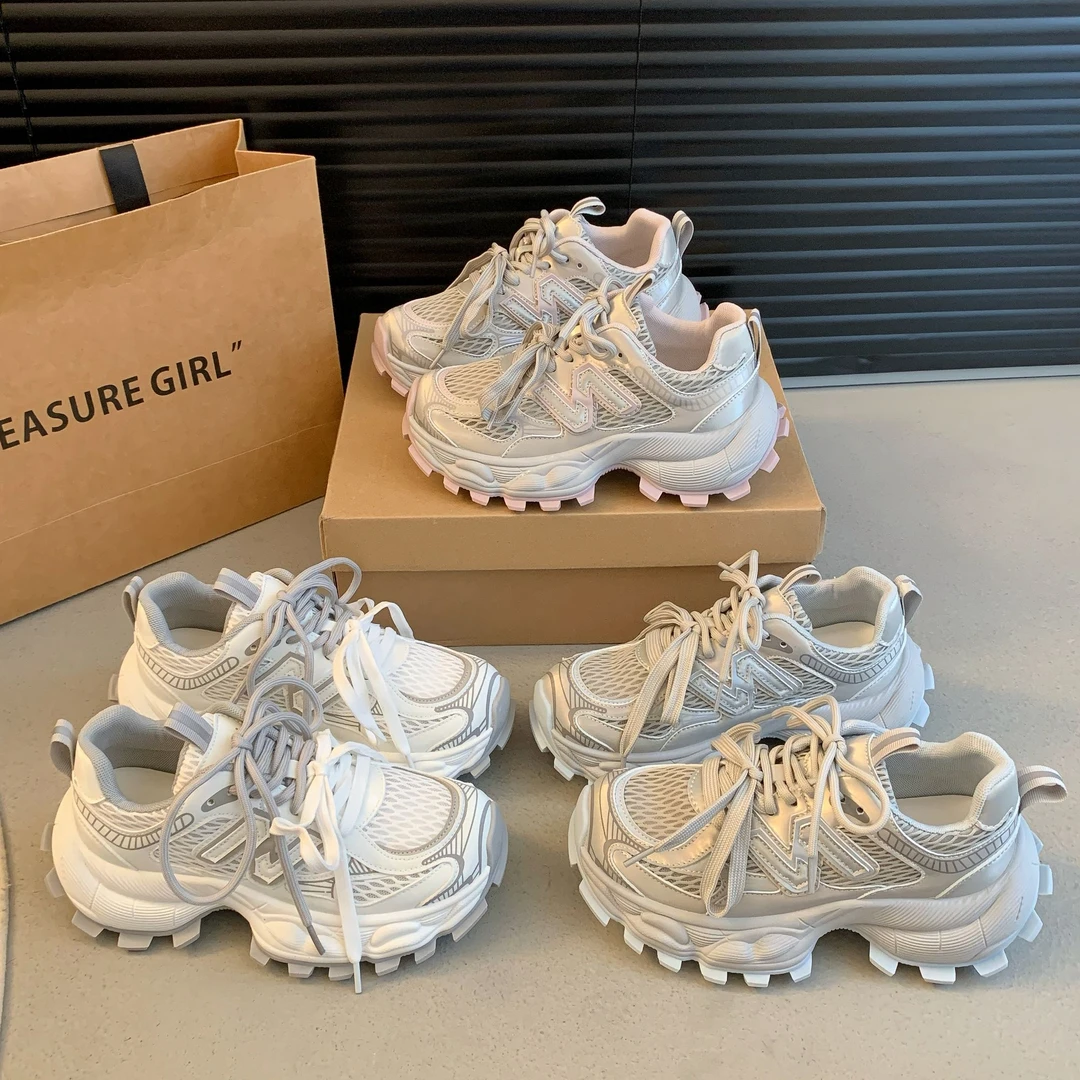 57062502新款脏脏超轻时尚轻便厚底视频舒服百搭老爹鞋水瓶座妈妈