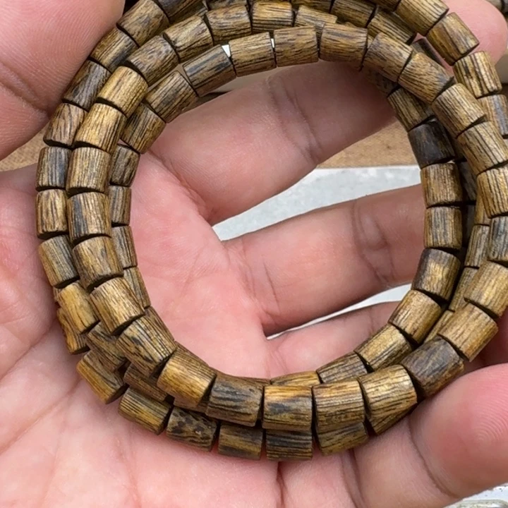 短***豆手串沉香乌身手串14克加