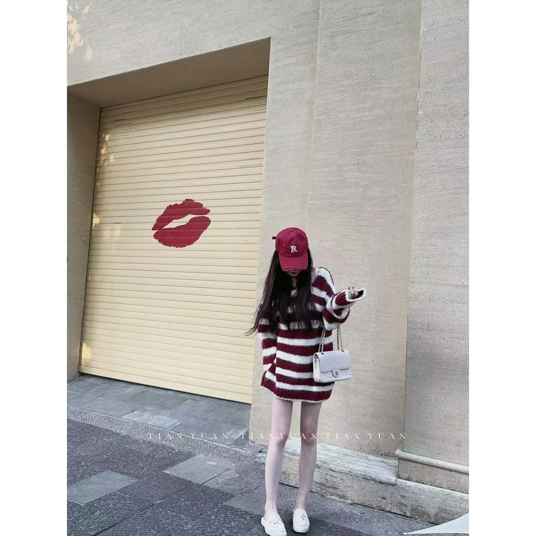 甜美●【美式条纹】上衣毛衣预JJQ4MY4401