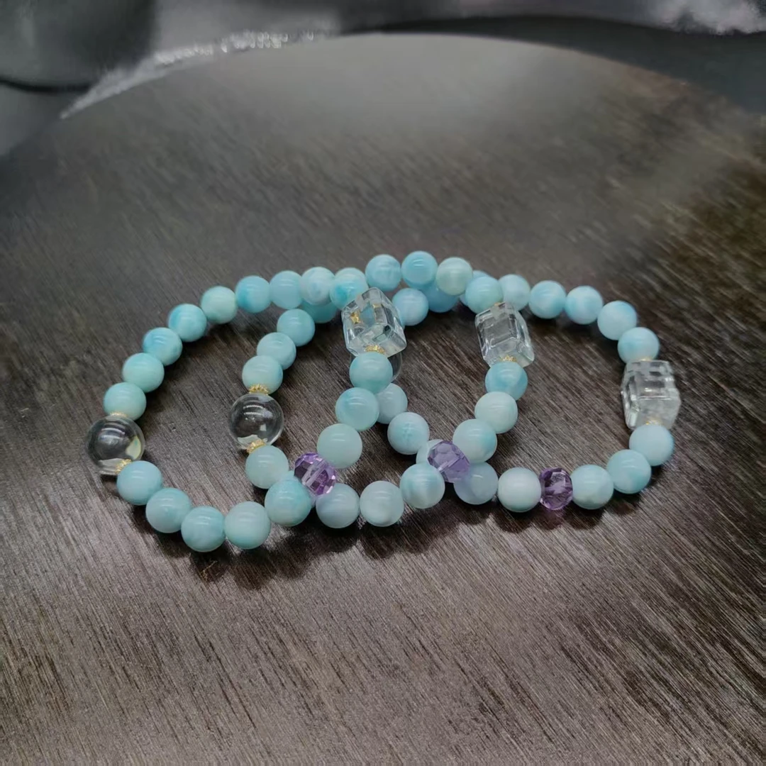 硕夏天然海纹石8-9mm设计款手链多样性发其一SX0958
