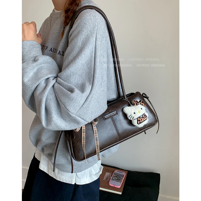 小众复古腋下包包女式2025新款秋冬单肩包高级感美拉德棕色小方包