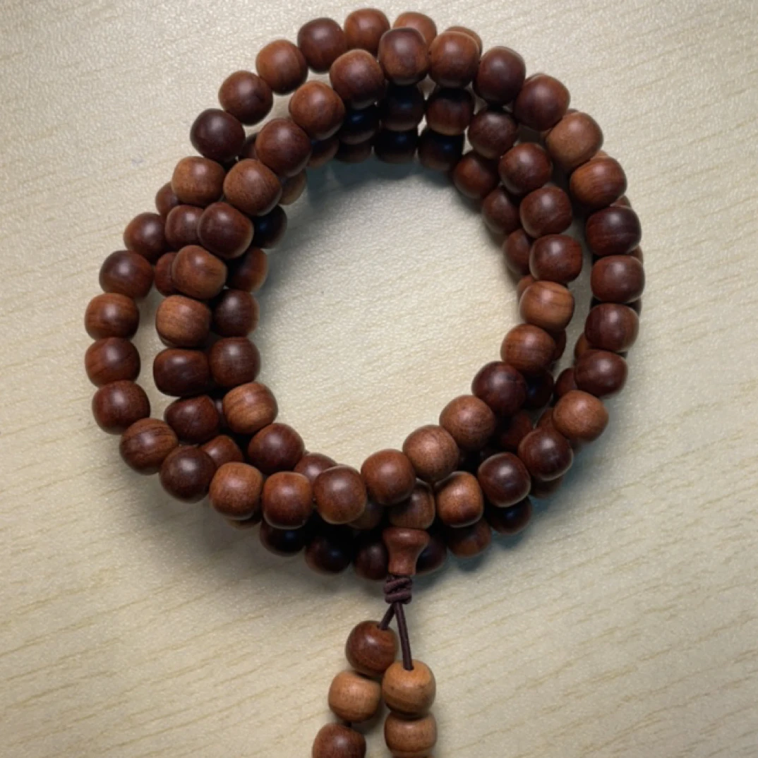 印度老山檀6*7黑肉多圈手串