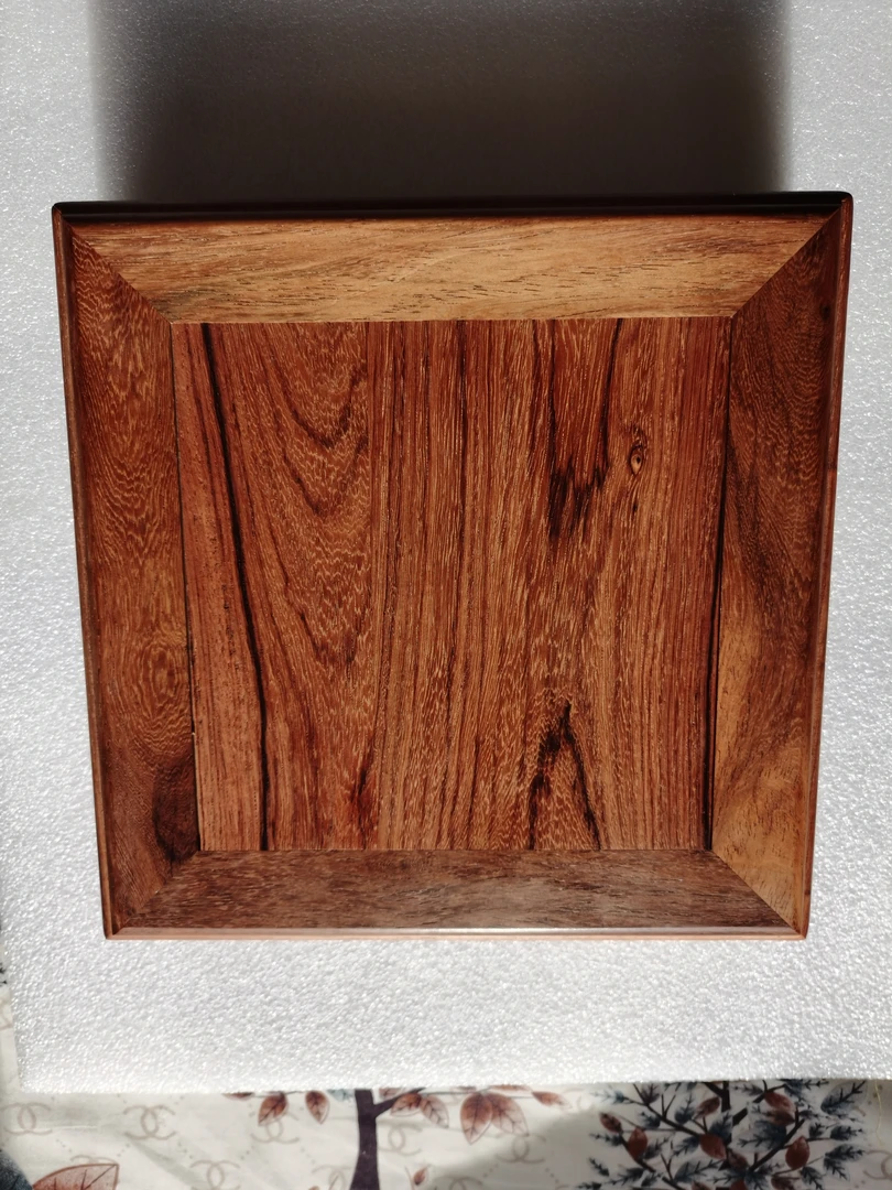 黄花梨茶饼机关盒22/22/5.5