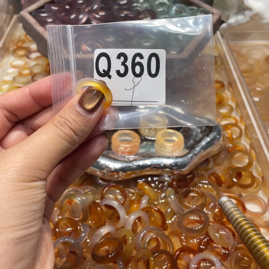 玛瑙/玉髓未镶嵌戒指360