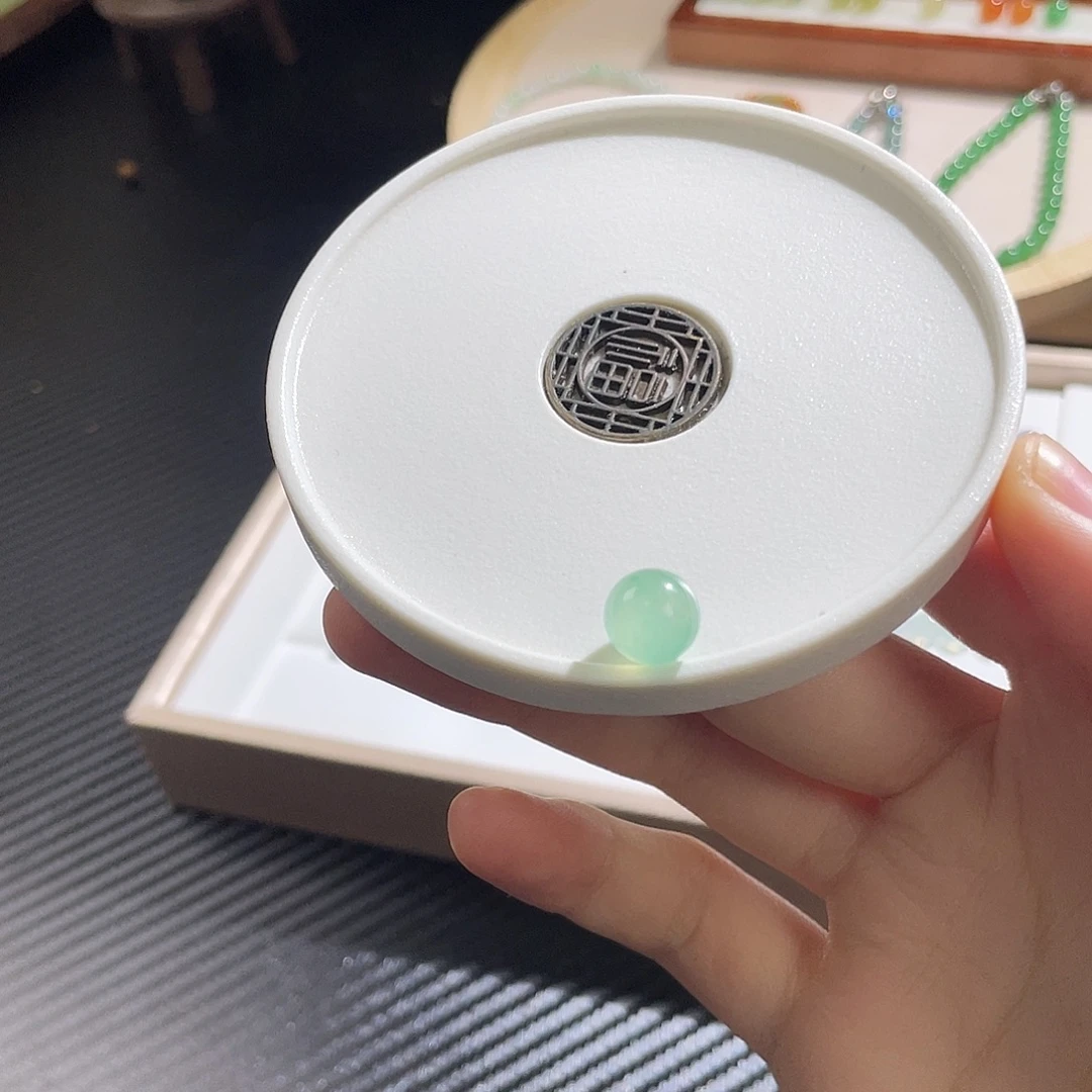 翡翠未镶嵌手链a货缅甸天然翡翠卡9mm