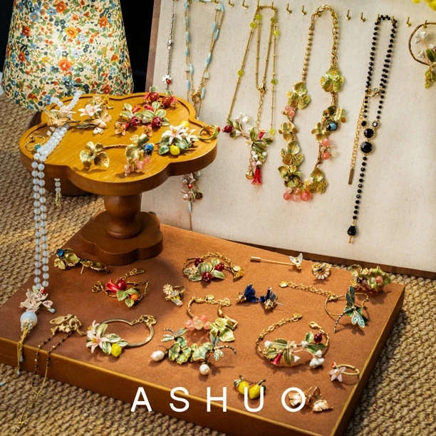 铜合金耳饰 集合链接中古Vintage欧洲回流复古高级风古风