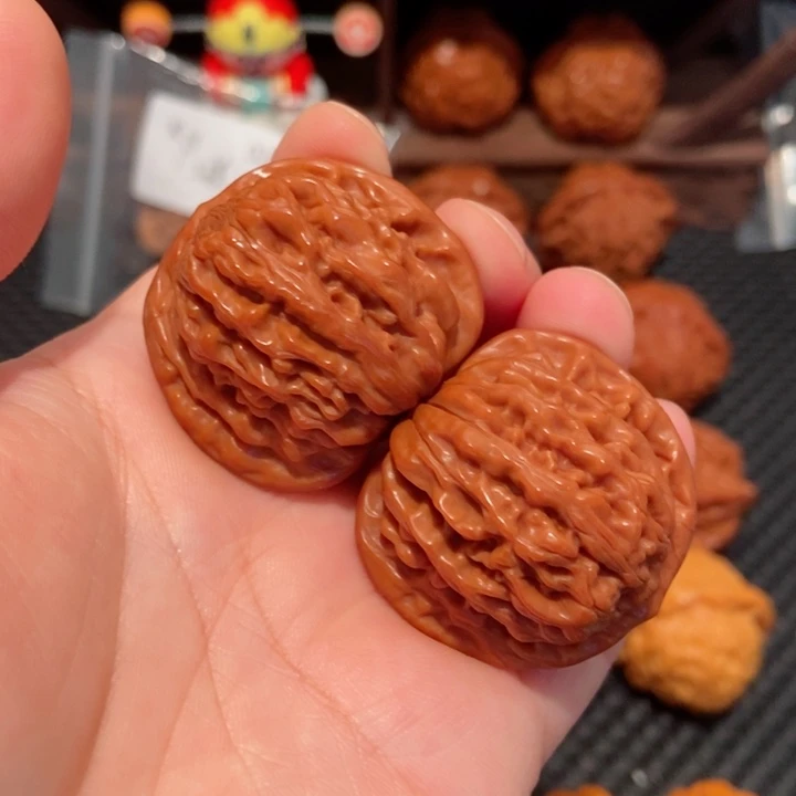 平***_文玩核桃把件37尺寸四座楼0057