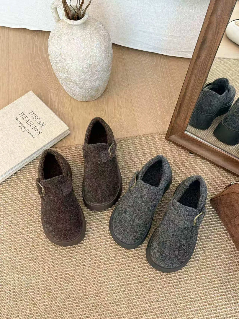 【刘姐高货】保暖冬季增高时尚休闲鞋百搭勃肯鞋（加绒）9208-12