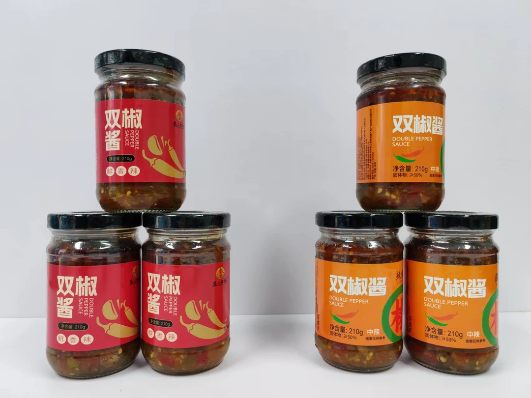 双椒酱剁椒酱麻辣鲜香下饭拌面饭酱下饭菜盈品农场安徽新特产