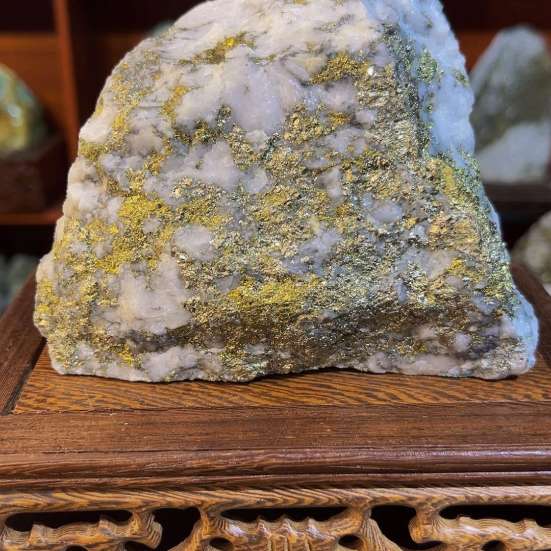 石材石英脉型金石摆件