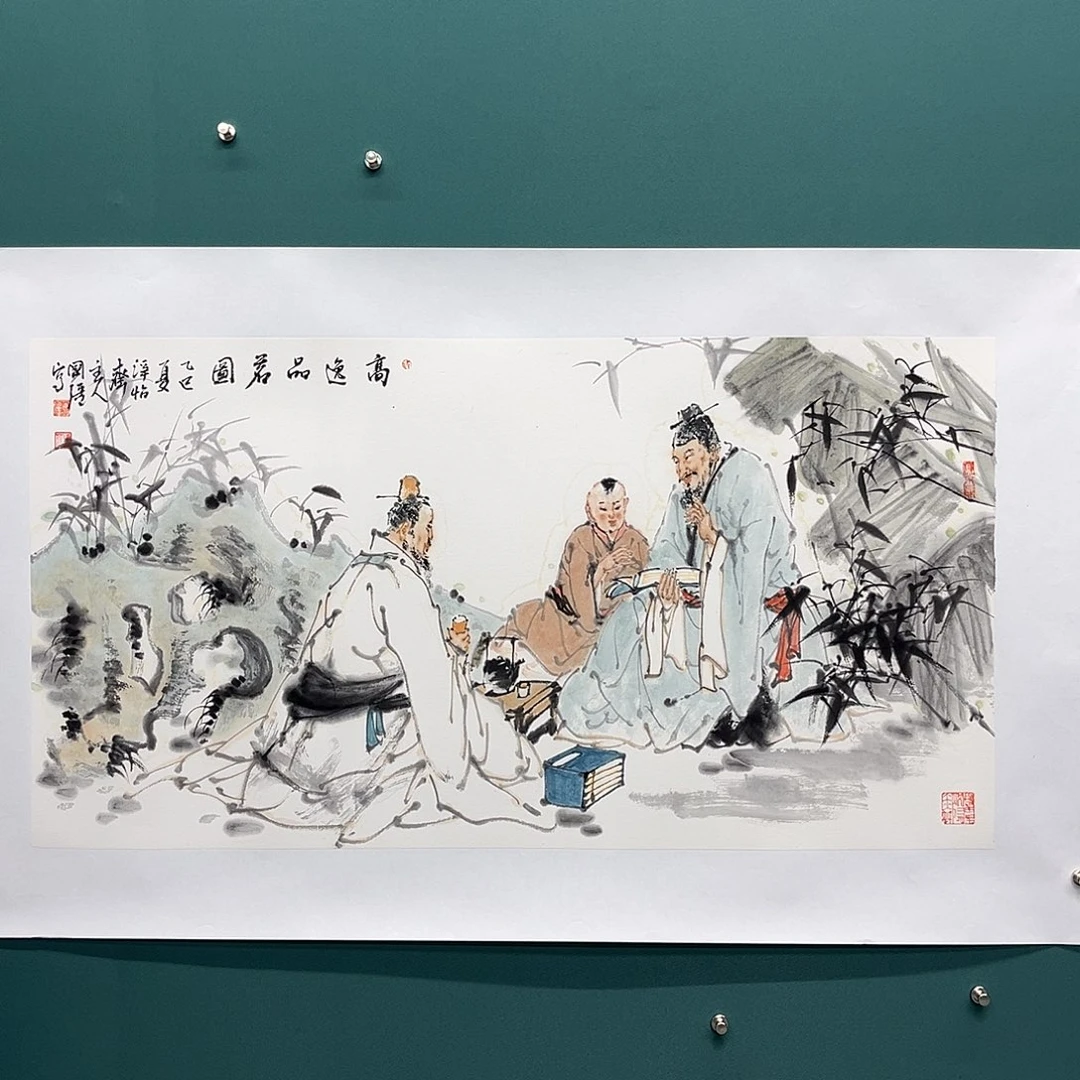 国画艺术家真人手绘