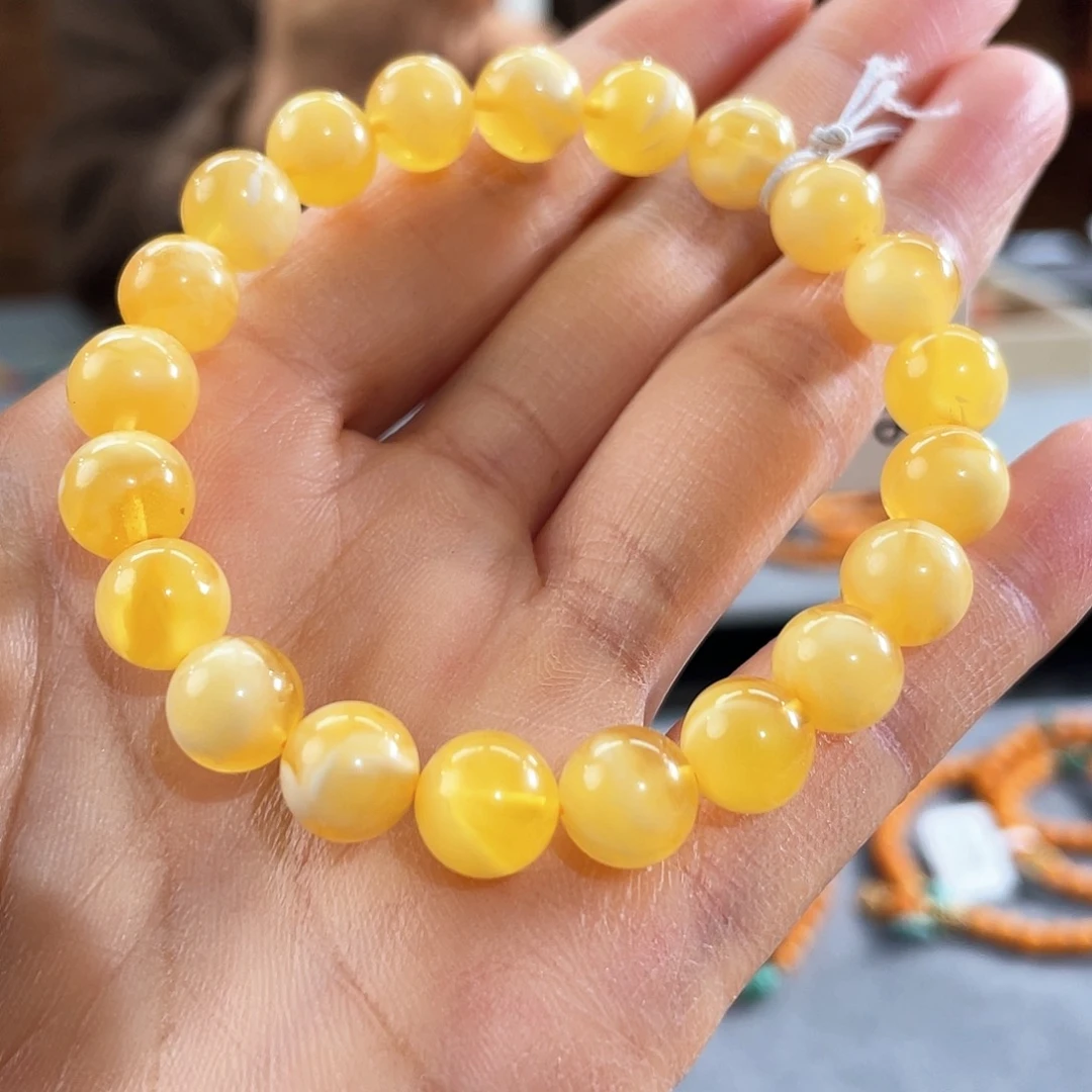 琥珀手链未镶嵌蜜蜡手串