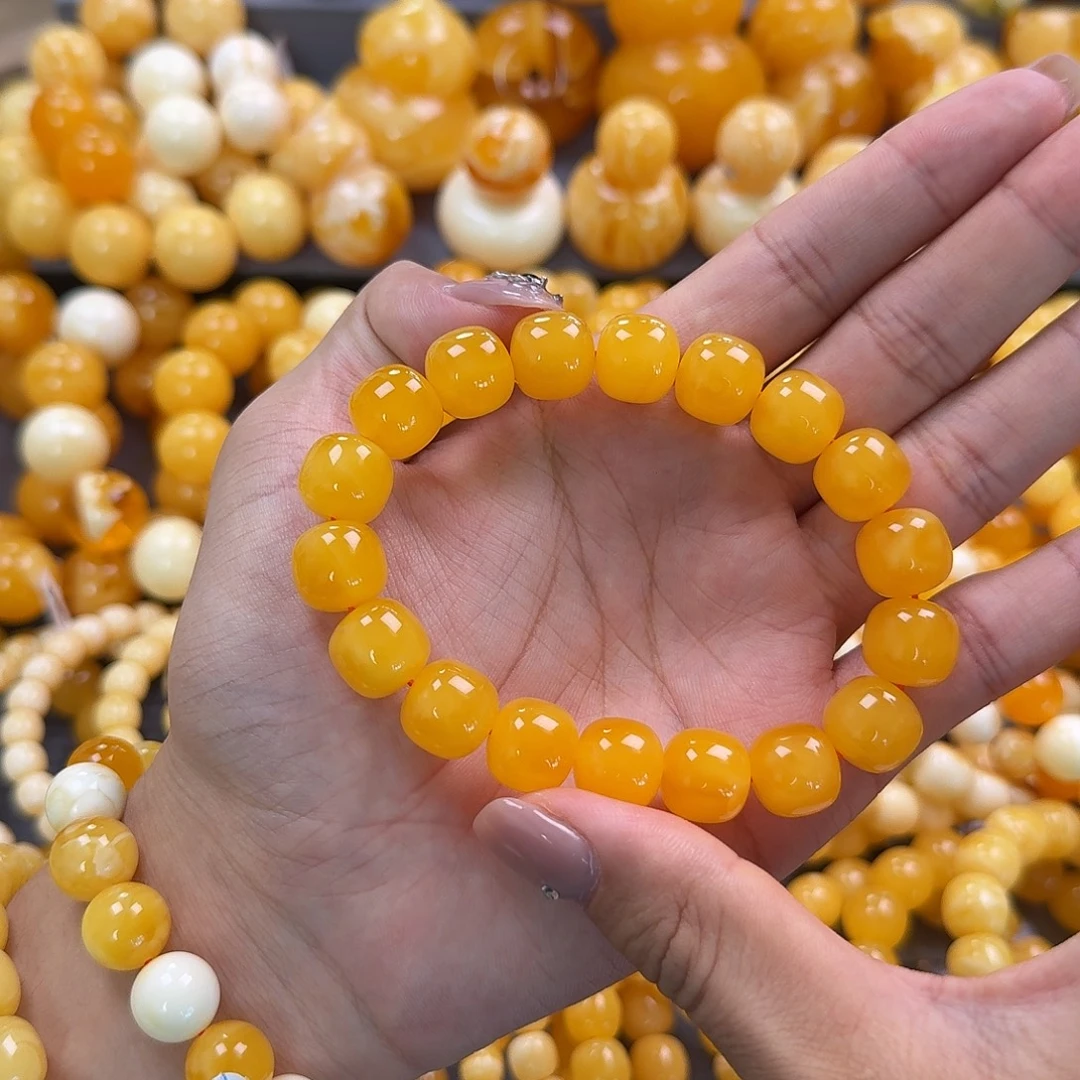 蜜蜡未镶嵌珠宝奇石同料13mm