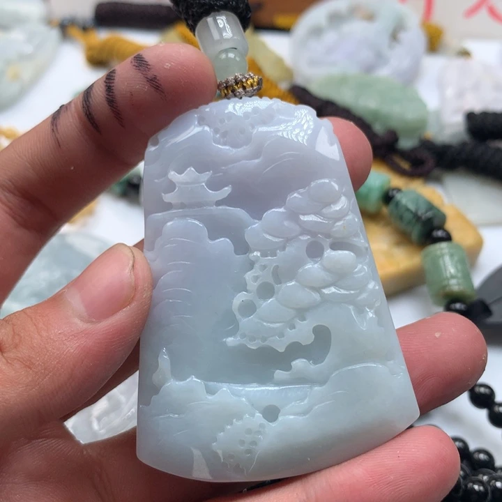 颈饰未镶嵌翡翠保真天然a货翡翠