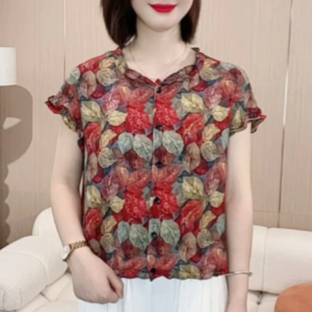 2025夏季新款洋气百搭减龄设计款时尚短袖女显瘦T恤上衣#1863258