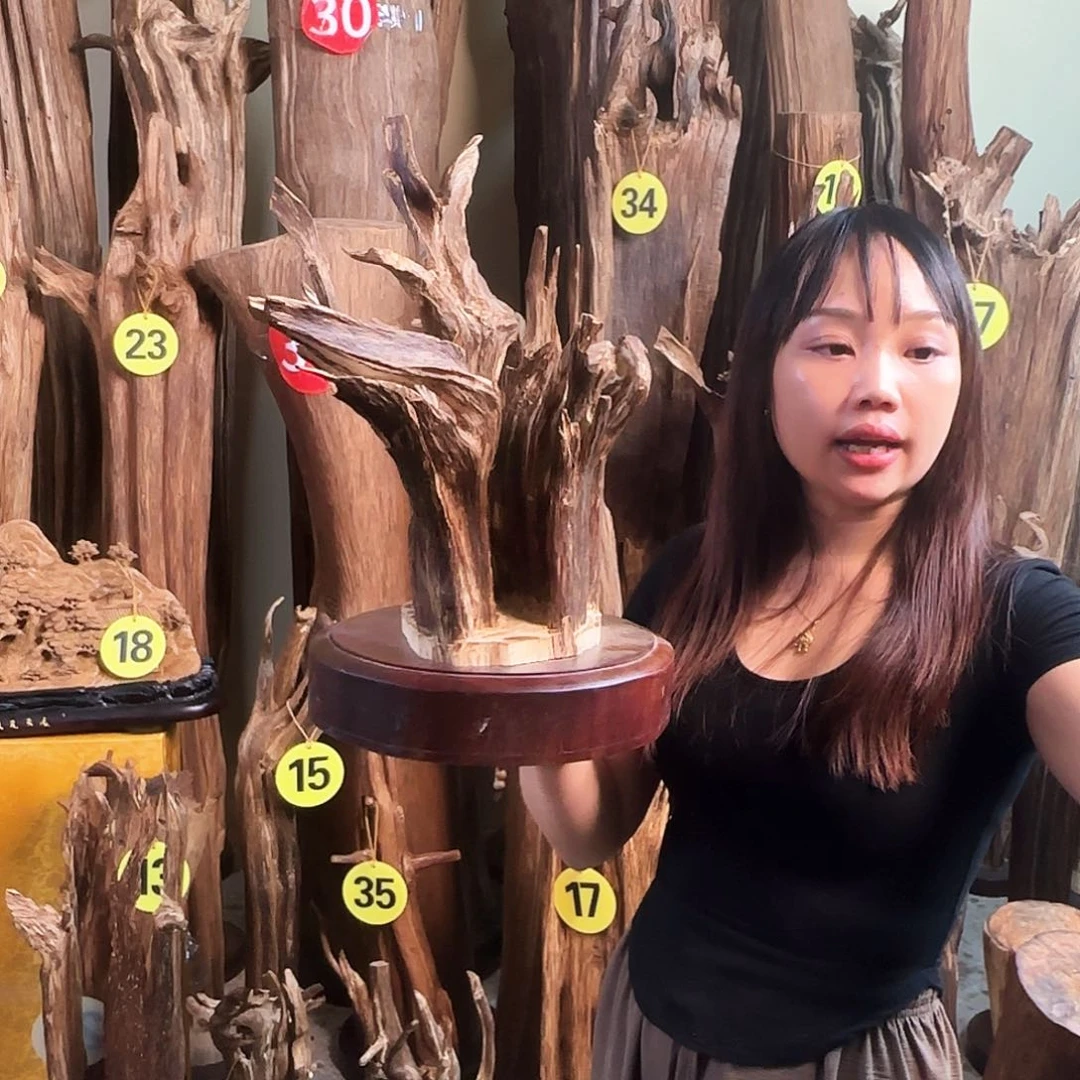 沉香摆件天然沉香原材料摆件➕底座