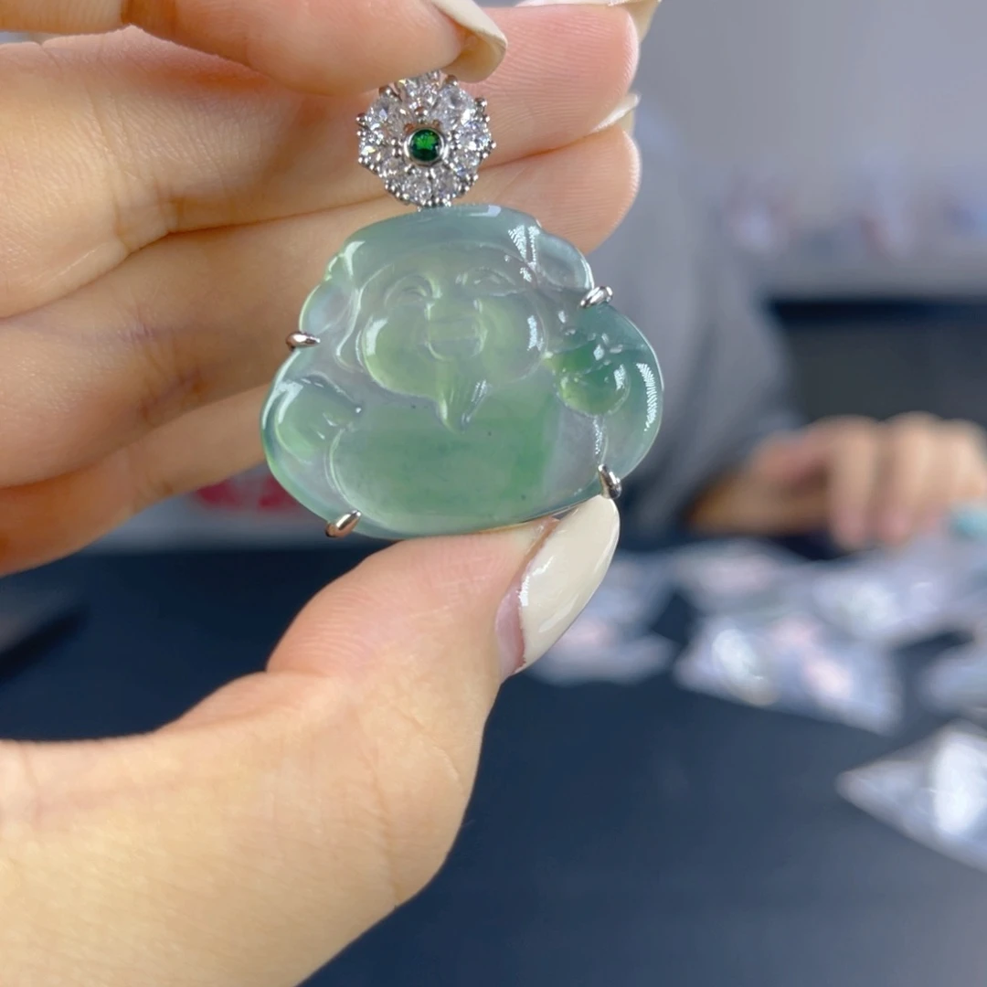 翡翠未镶嵌颈饰天然翡翠A货