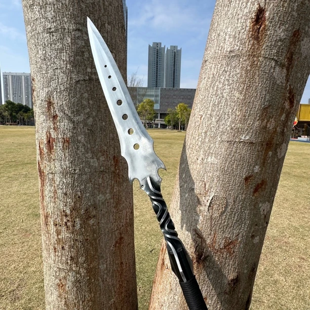 七孔长枪锻打龙泉刀剑高锰钢冷兵器收藏未开刃